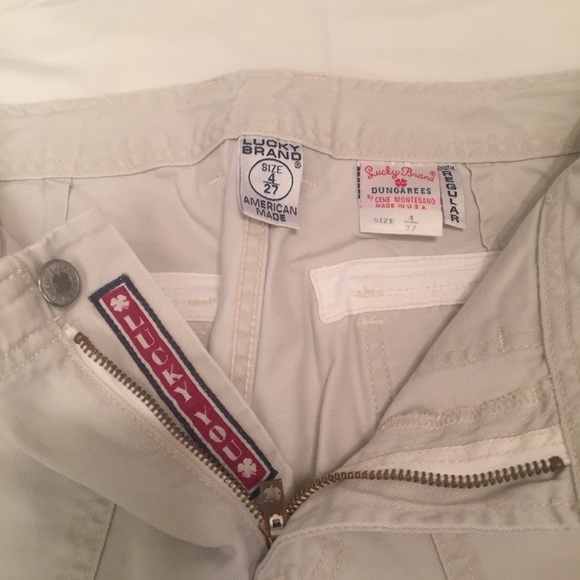 Lucky Brand light tan classic dungarees EUC - Picture 7 of 7